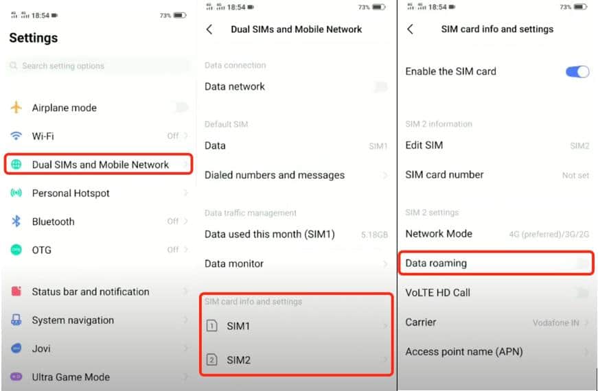 vivo smartphone reset APN