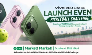 vivo PH invites pickleball players Play, smash, and win vivo V80 Lite on Oct 4